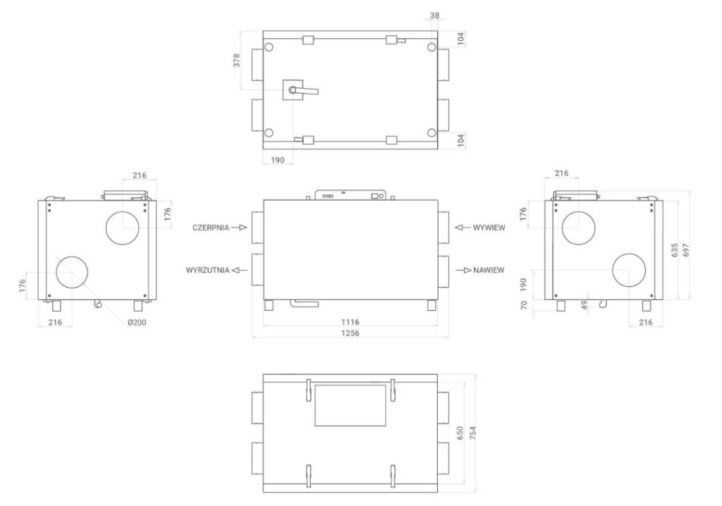 thessla-green-airpack-home-h-rekuperator-wymiary-650-850h