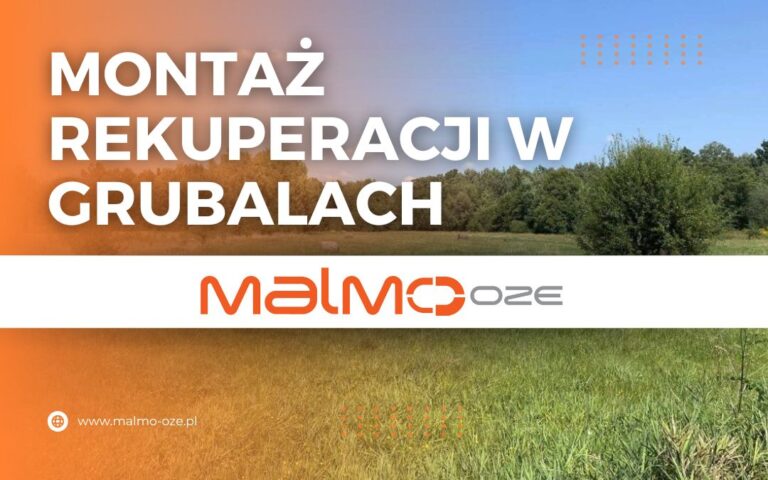 Montaż rekuperacji w miejscowości Grubale