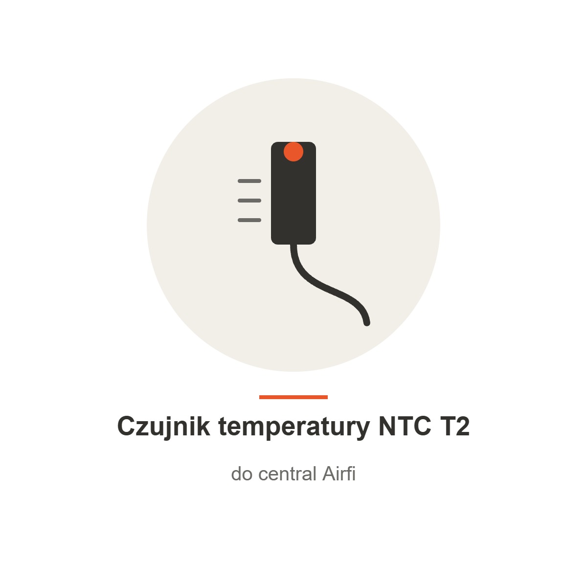 Czujnik temperatury NTC T2, do central Airfi