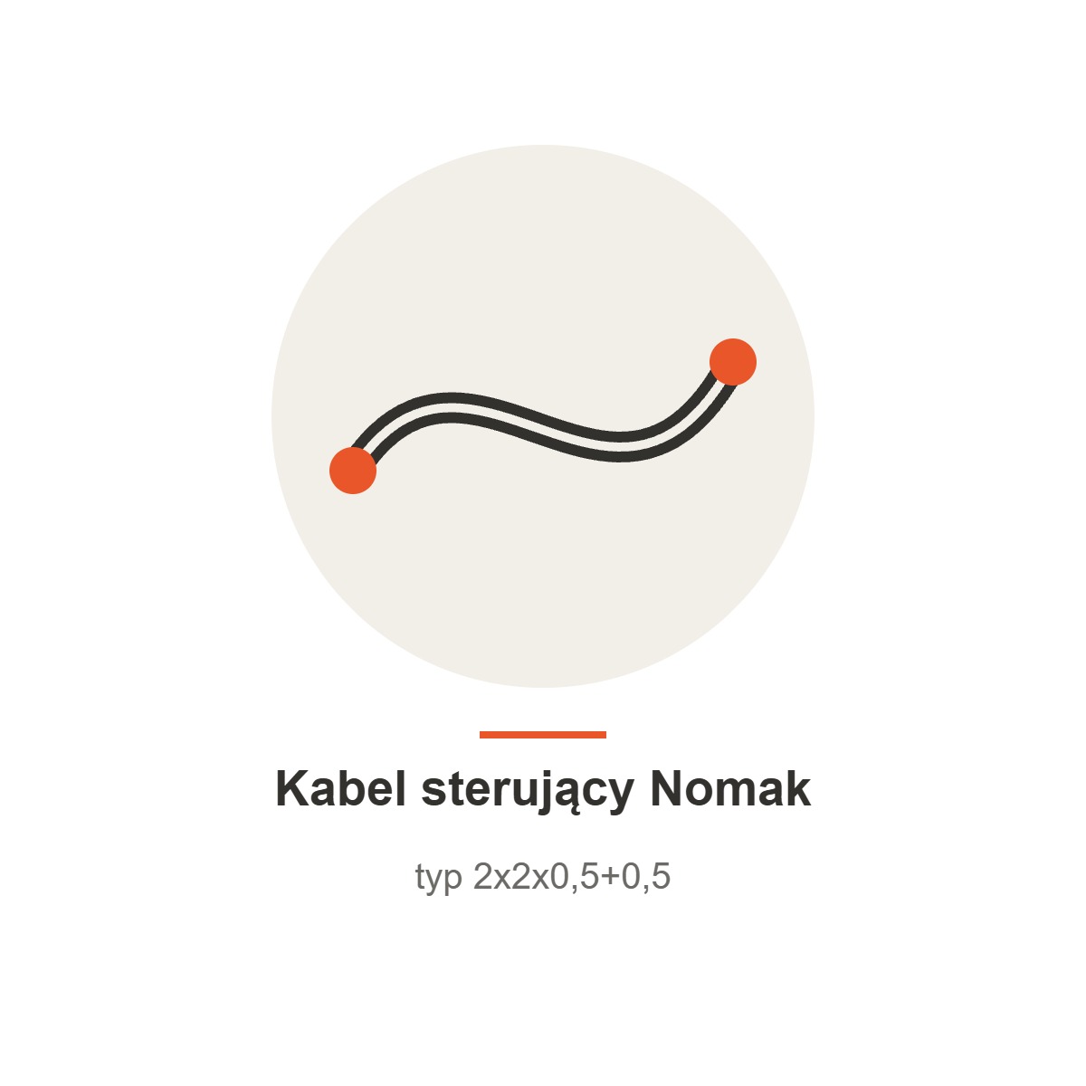 Kabel sterujący Nomak, typ 2x2x0,5+0,5