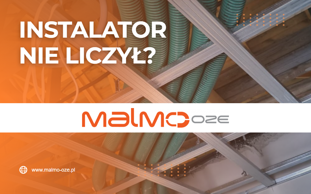 Instalator nie liczył rekuperacji? Przewody instalacji na tle grafiki artykułu.