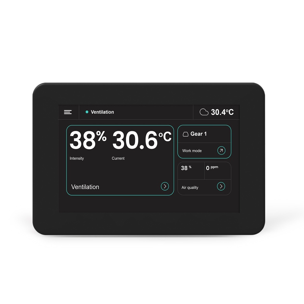 Panel sterowania Oxygen LCD SimpleTouch Wi-Fi i Bluetooth, czarny